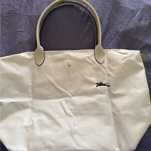 Longchamp Le Pilage Cream Tote